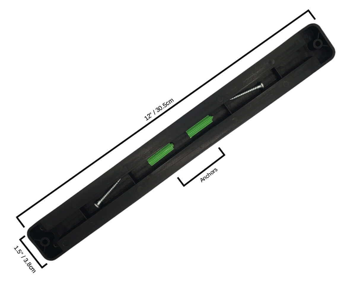 Magnetic Knife Tool Rack - 4 Strong Black Wall Mount